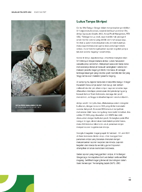 Mata USU Edisi 4 Tahun 2021 page 45