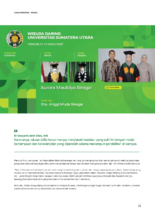 Mata USU Edisi 5 Tahun 2021 page 38
